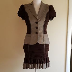 Bebe dress and suit jacket set